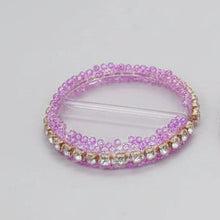 Load image into Gallery viewer, Flatback Holder Bead - 34mm Blingbling Clear Base - Purple
