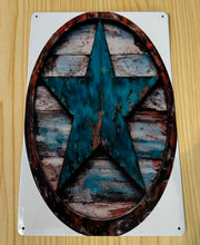 Load image into Gallery viewer, Creative Tin Sign 8X12  - Turqoise Star
