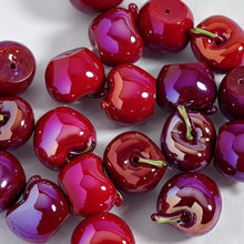 Load image into Gallery viewer, Cherry Shaped Acrylic Focal Beads 18x20MM UV Coated
