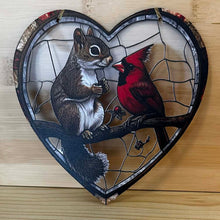 Load image into Gallery viewer, Acrylic Suncatcher with Chain - Medium - Cardinal &amp; Squirrel
