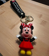Load image into Gallery viewer, 3D Mouse Keychain wristlet - Red - Girl
