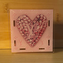 Load image into Gallery viewer, Acrylic Pen/Pencil/Brush Holder - Love Pink Heart
