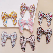 Load image into Gallery viewer, 3D Cartoon Printed Bow Silicone Focal Beads 40*40mm - 15 Different Prints

