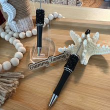 Load image into Gallery viewer, Sugar Rhinestone Beadable Pen - Black
