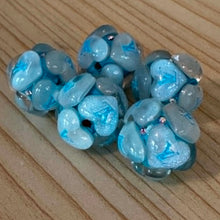 Load image into Gallery viewer, Love 20mm Fancy Acrylic Heart - Blue - 5 Count
