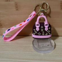 Load image into Gallery viewer, Cute Keychain Soft 3D Silicone PVC Rubber - Love Brown &amp; Pink
