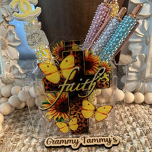 Load image into Gallery viewer, Faith - ACRYLIC PEN/PENCIL/MAKE UP BRUSHES HOLDER
