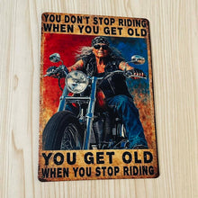 Load image into Gallery viewer, Creative Tin Sign 8X12 - Riding
