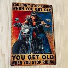Load image into Gallery viewer, Creative 8X12 Tin - Don't Stop Riding
