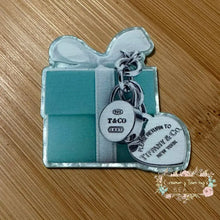Load image into Gallery viewer, ACRYLIC FLATBACK - Tif - Gift with Charm - Silver Glitter Flatback Glitter Flatback
