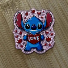 Load image into Gallery viewer, ACRYLIC FLATBACK - Valentine Sman - Pink Glitter Flatback Glitter Flatback
