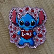 Load image into Gallery viewer, ACRYLIC FLATBACK - Valentine Sman - Pink Glitter Flatback Glitter Flatback
