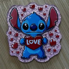 Load image into Gallery viewer, ACRYLIC FLATBACK - Valentine Sman - Pink Glitter Flatback Glitter Flatback
