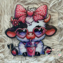 Load image into Gallery viewer, Acrylic Pen/Pencil/Brush Holder - Cow With Glasses Acrylic Pen/Pencil/Brush Holder
