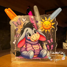 Load image into Gallery viewer, Acrylic Pen/Pencil/Brush Holder - Ready to Ship - Happy Donkey Acrylic Pen/Pencil/Brush Holder
