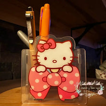 Load image into Gallery viewer, PREORDER Acrylic Pen/Pencil/Brush Holder - Kittt with Pink Bow PREORDER
