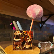 Load image into Gallery viewer, PREORDER Acrylic Pen/Pencil/Brush Holder - LOVE BEAR &amp; BUTTERFLY PREORDER
