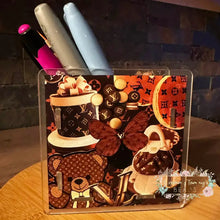 Load image into Gallery viewer, PREORDER Acrylic Pen/Pencil/Brush Holder - LOVE BEAR &amp; BUTTERFLY PREORDER
