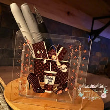 Load image into Gallery viewer, PREORDER Acrylic Pen/Pencil/Brush Holder - Love Brown Assessories PREORDER
