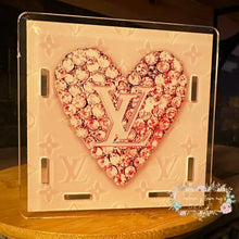 Load image into Gallery viewer, Acrylic Pen/Pencil/Brush Holder - Love Pink Heart - Ready to Ship Acrylic Pen holder
