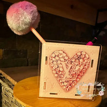 Load image into Gallery viewer, Acrylic Pen/Pencil/Brush Holder - Love Pink Heart - Ready to Ship Acrylic Pen holder
