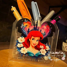 Load image into Gallery viewer, Acrylic Pen/Pencil/Brush Holder - Ready to Ship - Ariel Mouse Acrylic Pen/Pencil/Brush Holder
