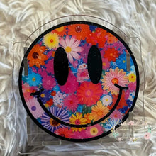 Load image into Gallery viewer, ACRYLIC PEN/PENCIL/MAKE UP BRUSHES HOLDER - Floral Smiley Face Acrylic Pen/Pencil/Brush Holder
