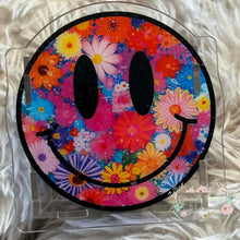 Load image into Gallery viewer, ACRYLIC PEN/PENCIL/MAKE UP BRUSHES HOLDER - Floral Smiley Face Acrylic Pen/Pencil/Brush Holder
