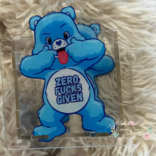 Load image into Gallery viewer, ACRYLIC PEN/PENCIL/MAKE UP BRUSHES HOLDER - Swearbear #4 - Blue Acrylic Pen/Pencil/Brush Holder
