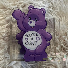 Load image into Gallery viewer, ACRYLIC PEN/PENCIL/MAKE UP BRUSHES HOLDER - Swearbear #5 - Purple Acrylic Pen/Pencil/Brush Holder
