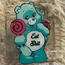 Load image into Gallery viewer, ACRYLIC PEN/PENCIL/MAKE UP BRUSHES HOLDER - Swearbear #9 - Skyblue Acrylic Pen/Pencil/Brush Holder
