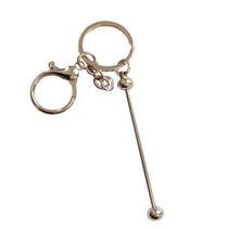 Load image into Gallery viewer, Beadable Keychain Bars with Chain -  Many Colors Available

