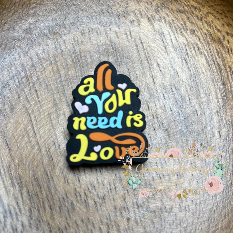 All You Need Is Love Silicone Focal Bead Beads