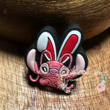 Load image into Gallery viewer, Angel Bunnie - Pink Silicone Focal Bead Beads
