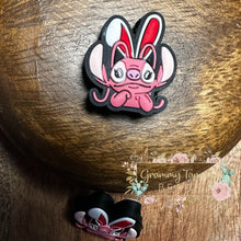 Load image into Gallery viewer, Angel Bunnie - Pink Silicone Focal Bead Beads
