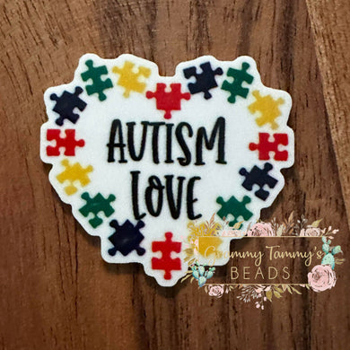 Autism Heart Puzzle Flatback