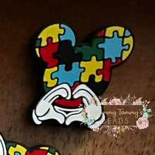 Load image into Gallery viewer, Autism Mouse Focal Beads
