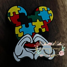 Load image into Gallery viewer, Autism Mouse Focal Beads
