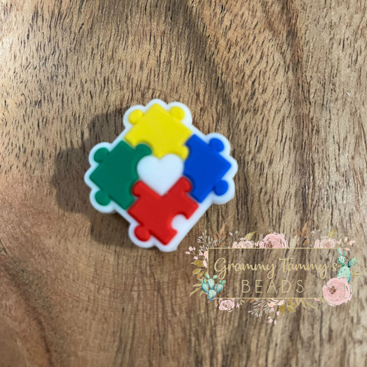 Autism Puzzle - Silicone Focal Bead