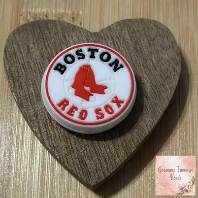 B Baseball Silicone Focal Beads Silicone
