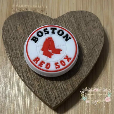 B Baseball Silicone Focal Beads Silicone
