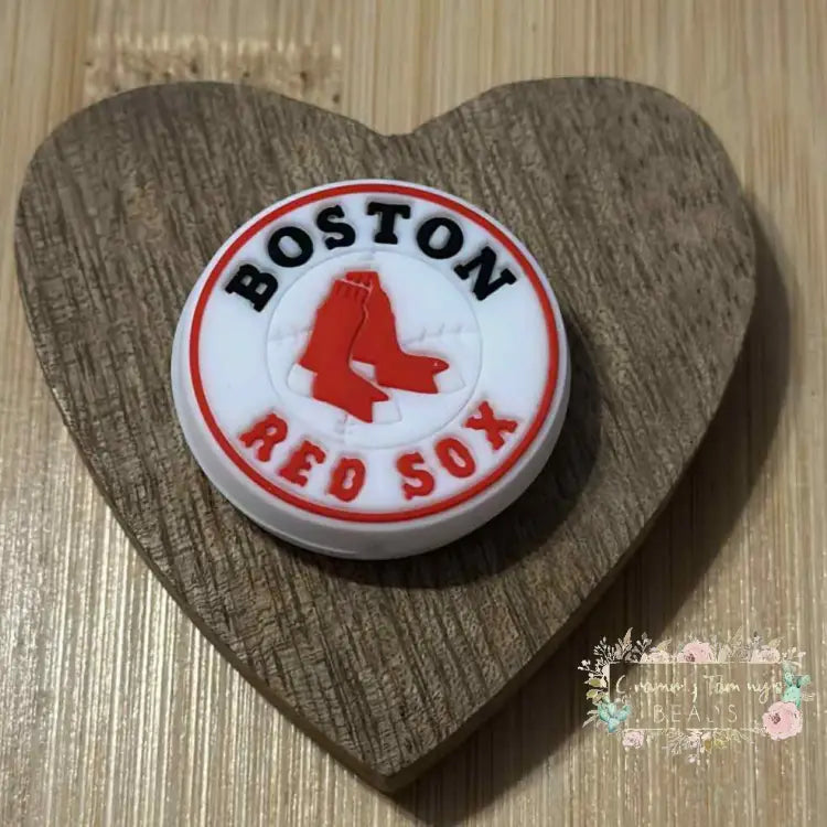 B Baseball Silicone Focal Beads Silicone