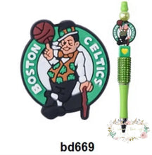 Load image into Gallery viewer, B Basketball #2 Silicone Focal Bead - One Count Silicone Focal Bead
