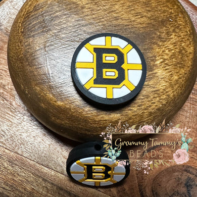 B-Hockey Silicone Focal Bead Beads