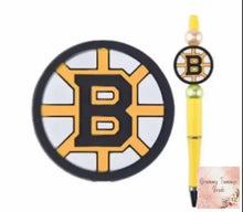 Load image into Gallery viewer, B-Hockey Silicone Focal Bead Beads
