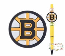 Load image into Gallery viewer, B-Hockey Silicone Focal Bead Beads

