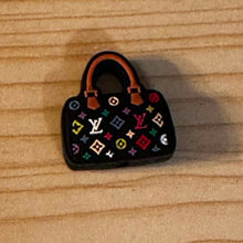 Load image into Gallery viewer, Love Black Multi Color Purse Silicone Focal
