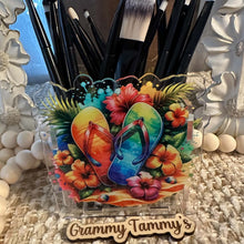 Load image into Gallery viewer, Flip Flops - ACRYLIC PEN/PENCIL/MAKE UP BRUSHES HOLDER
