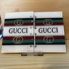 Load image into Gallery viewer, Designer Inspired Acrylic Loose-leaf Cover Notebook - GiGi Stripes
