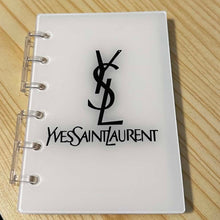 Load image into Gallery viewer, Designer inspired Acrylic Loose-leaf Cover Notebook Plastic Binder - YSL
